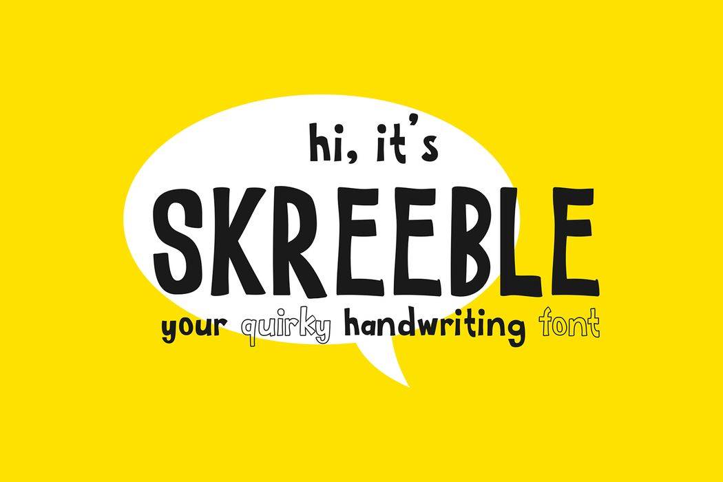 Skreeble Font sample