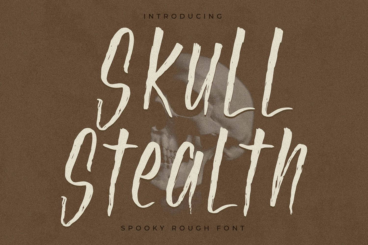 Skull Stealth Font sample