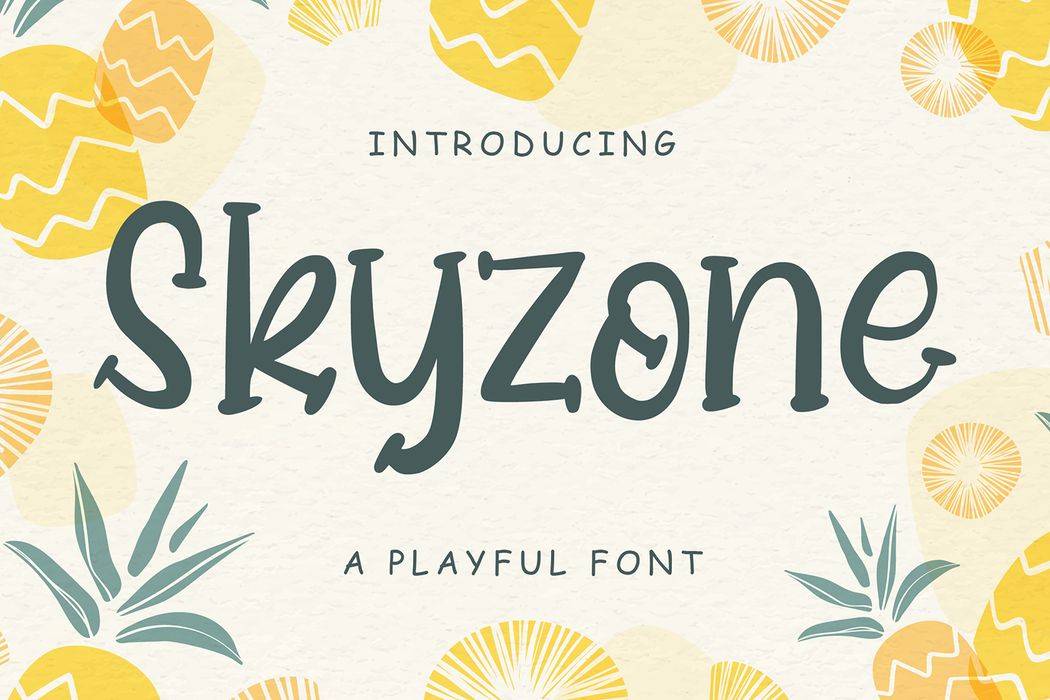 Skyzone Font sample