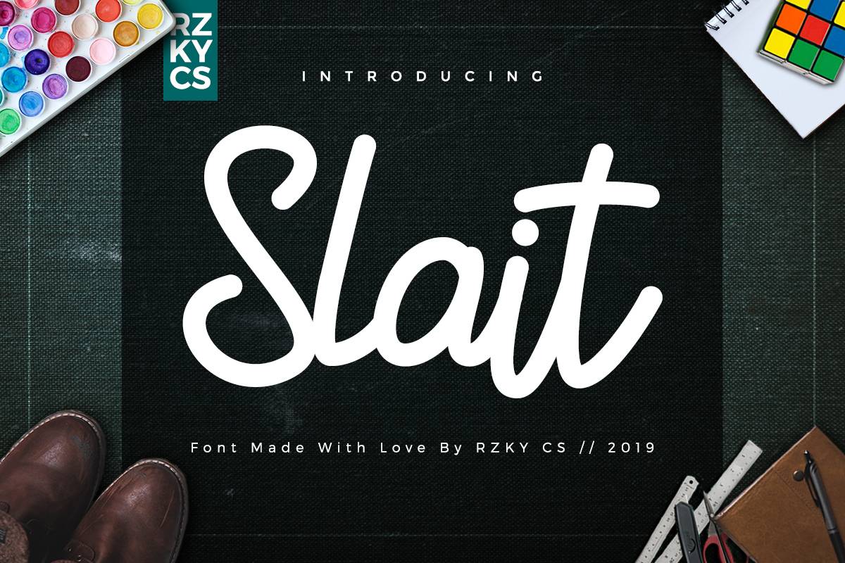 Slait Monoline Script Font sample