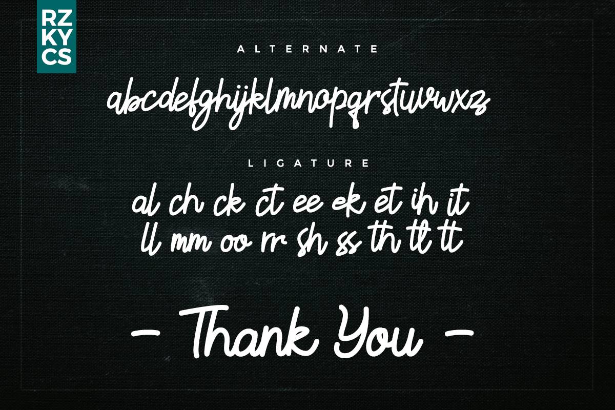 Slait Monoline Script Font sample