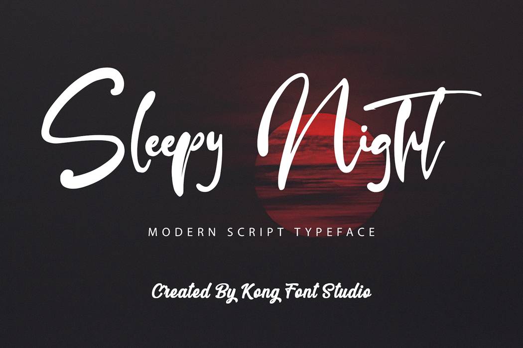 Sleepy Night Font sample