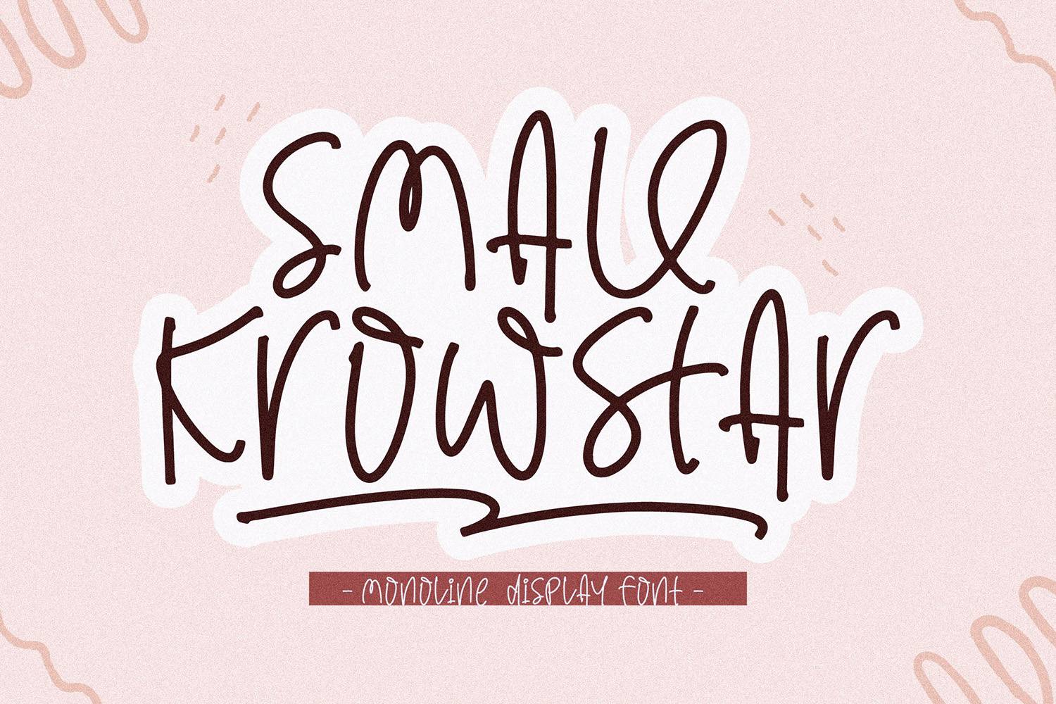 Small Krowstar Font sample