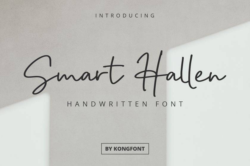 Smart Hallen Font sample