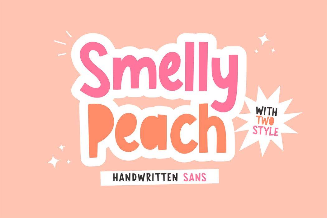 Smelly Peach Font sample