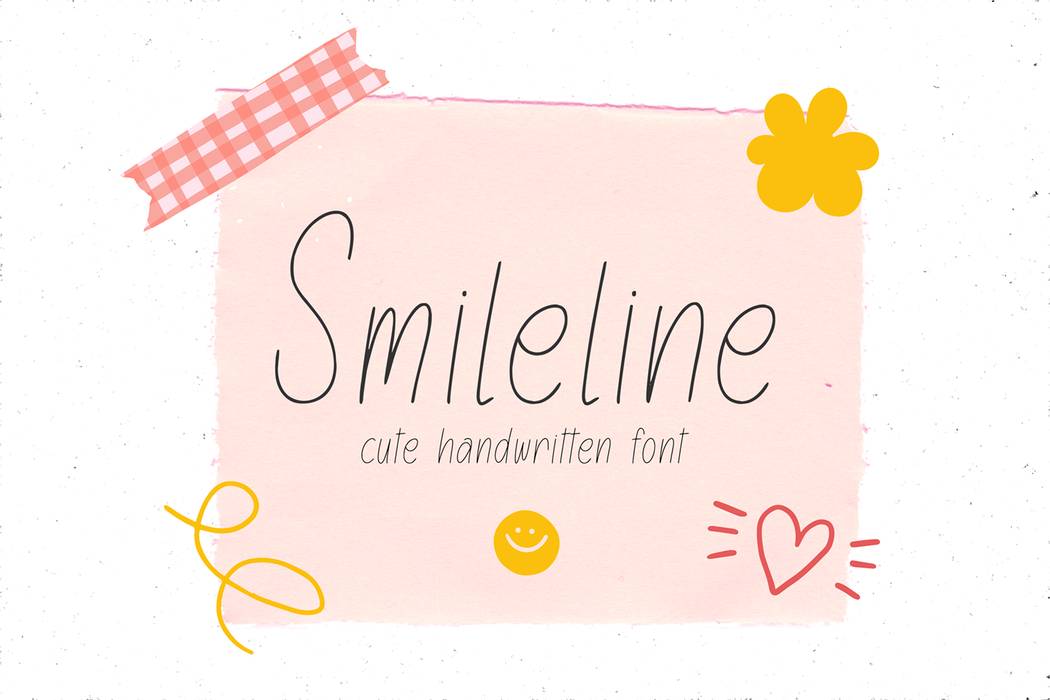 Smileline Font sample