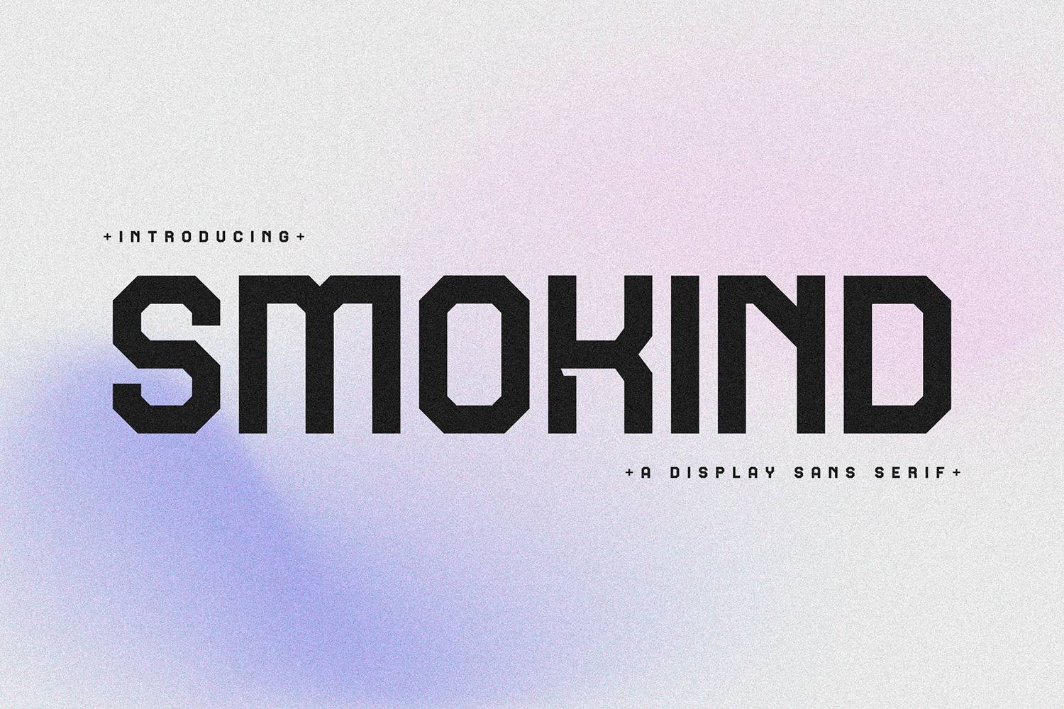 Smokind Font sample