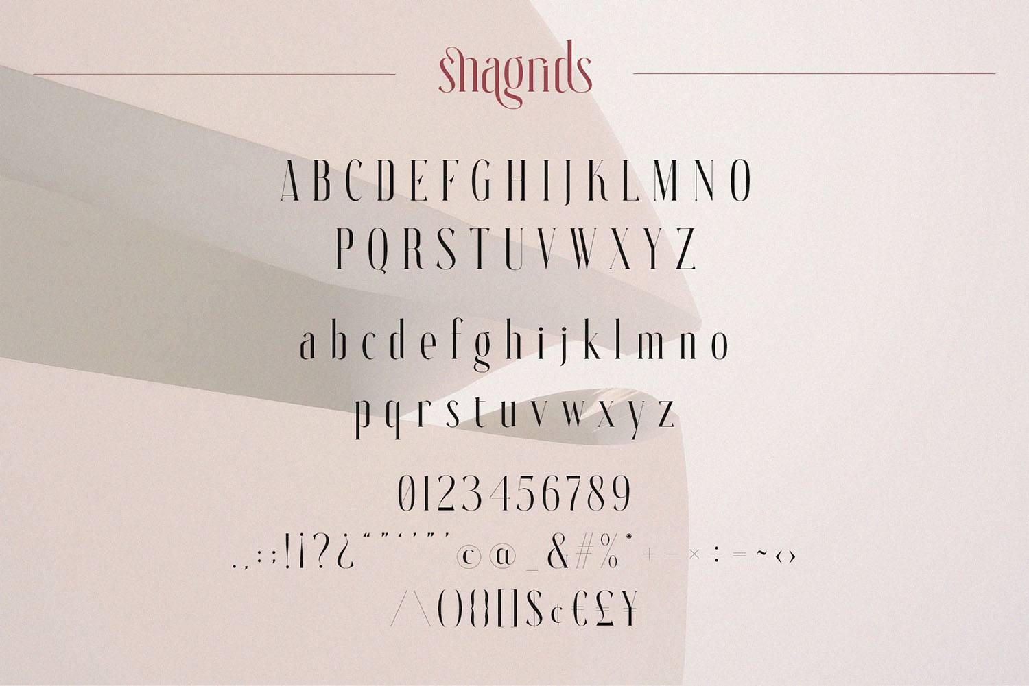 Snagrids Font sample