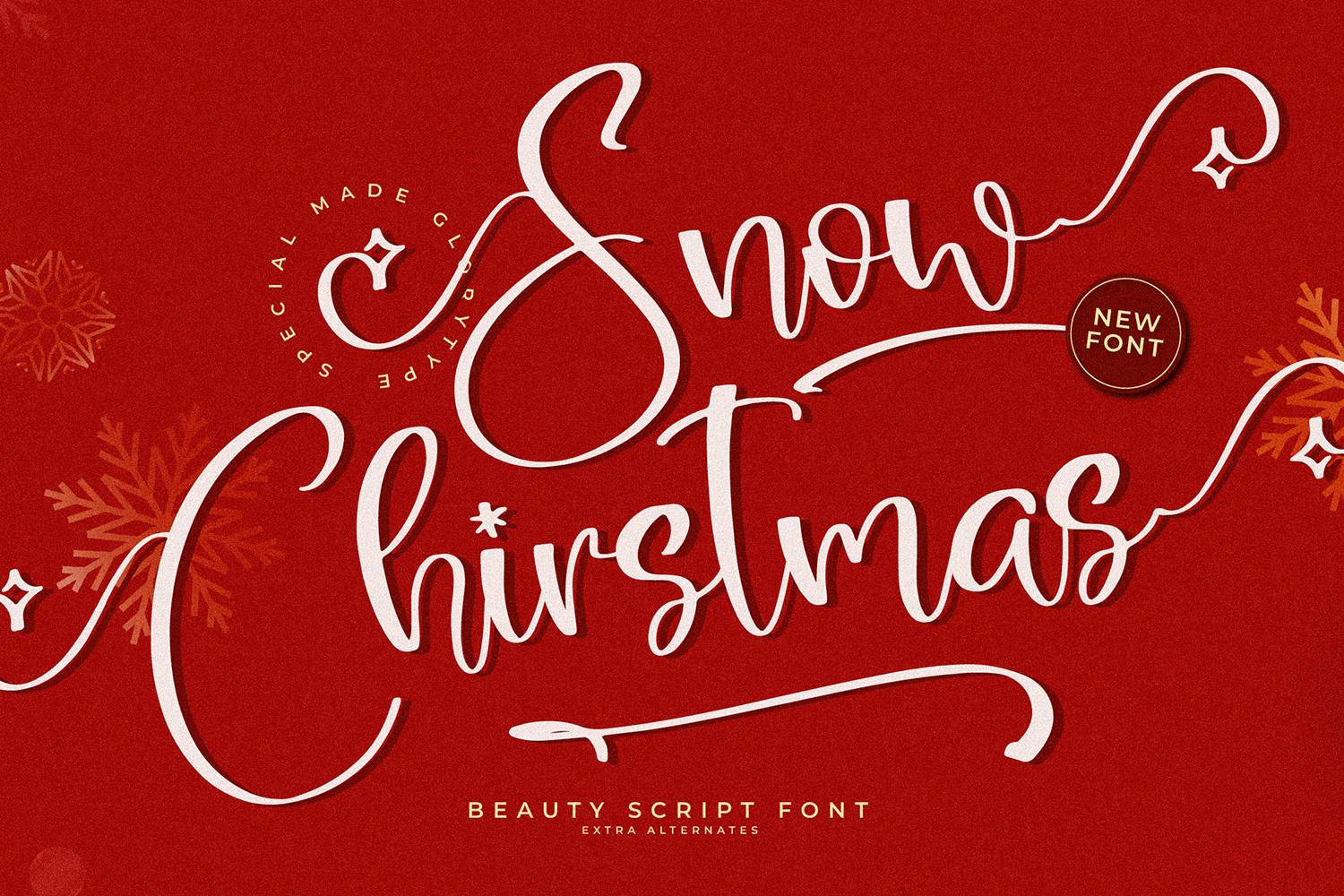Snow Chirstmas Font sample