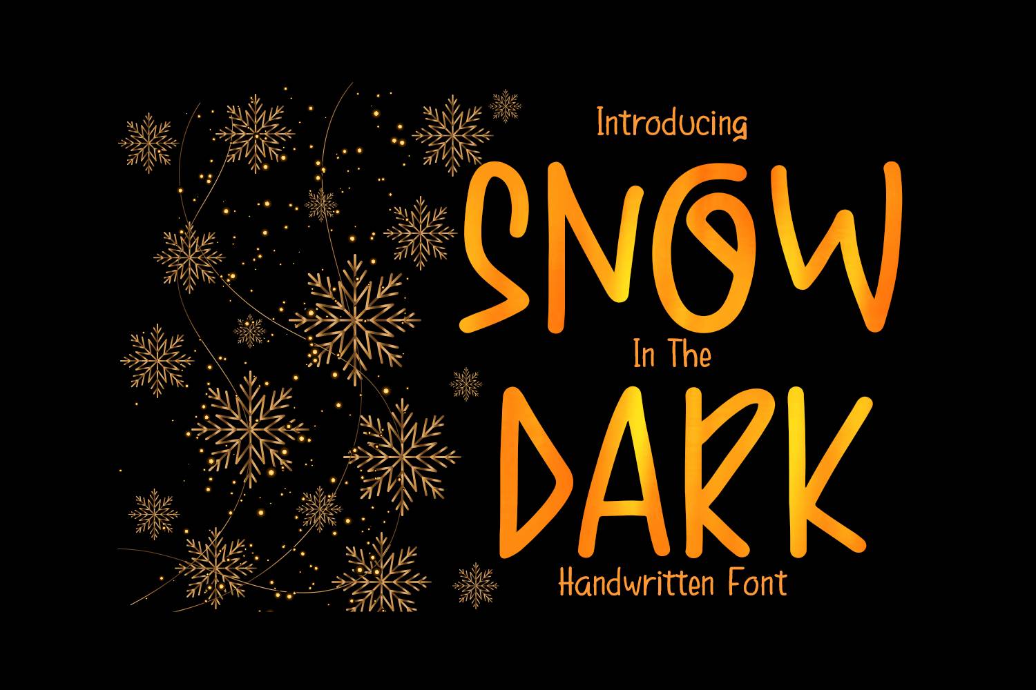 Snow In The Dark Font sample