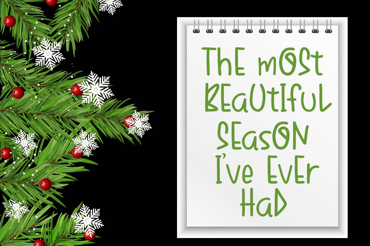 Snow In The Dark Font sample