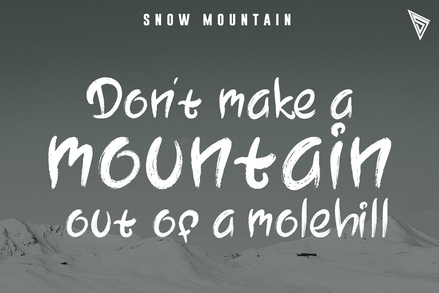 Snow Mountain Font sample