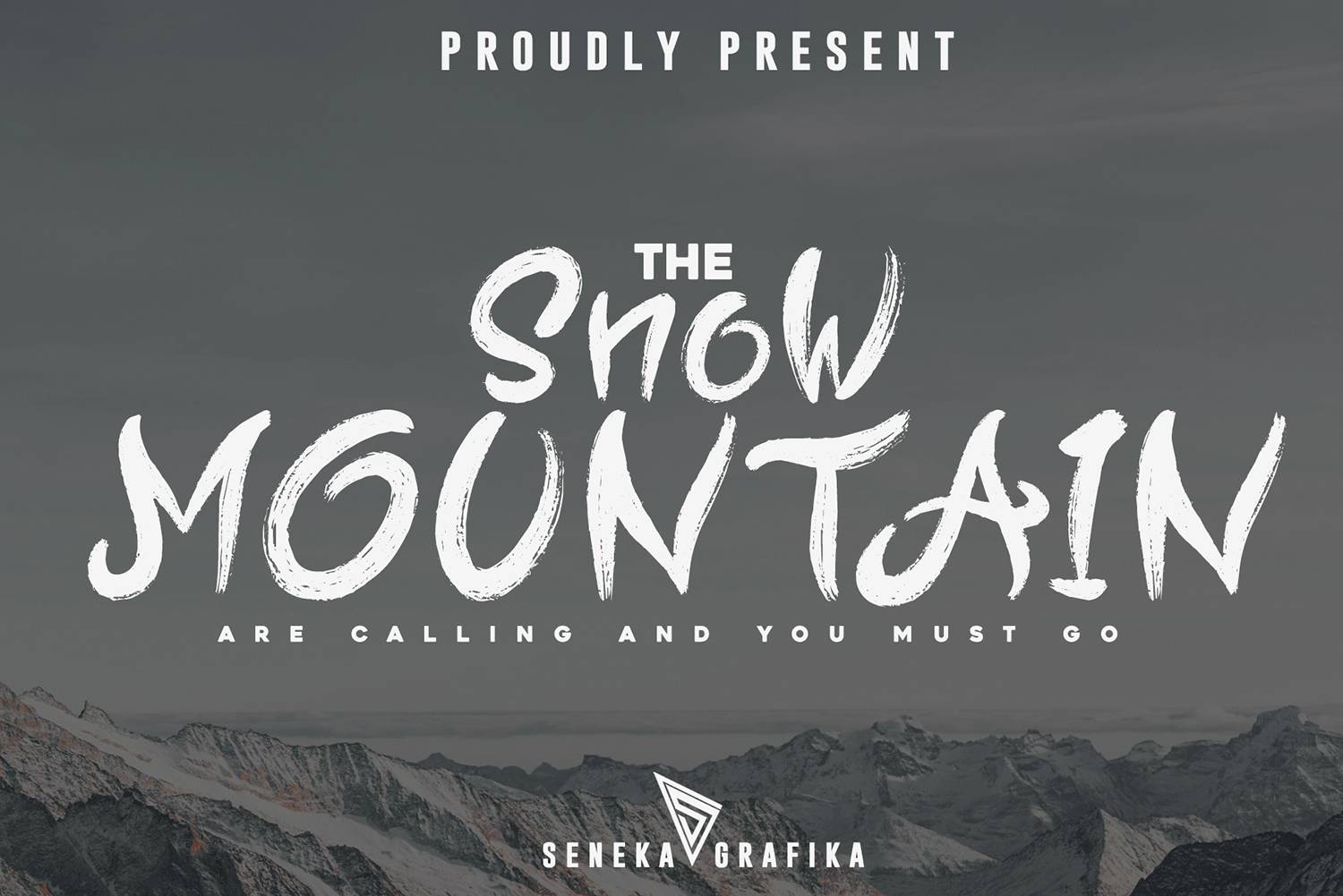 Snow Mountain Font sample