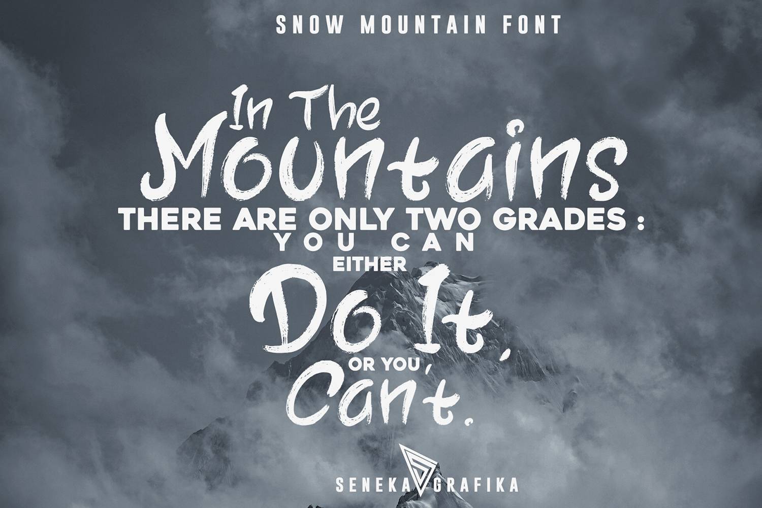 Snow Mountain Font sample