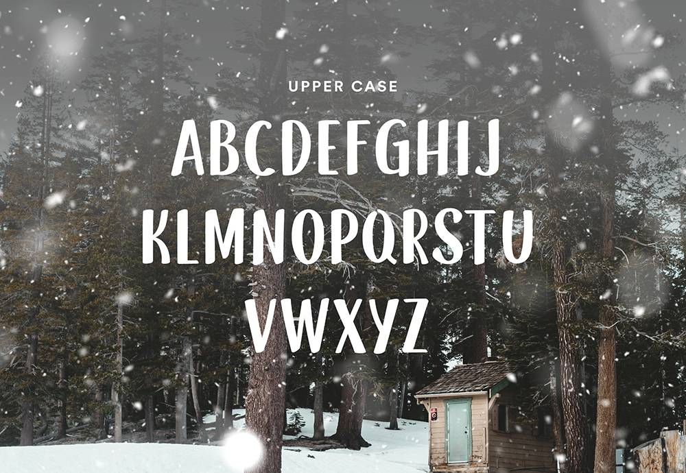SnowHut Typeface Glyphset sample
