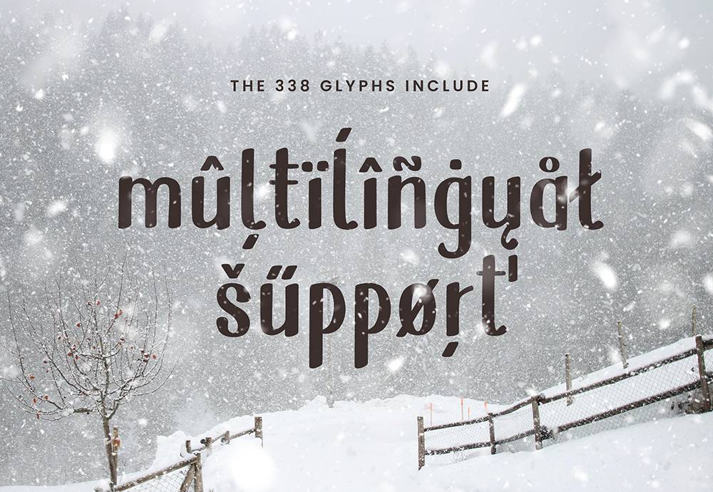 SnowHut Typeface Glyphset sample