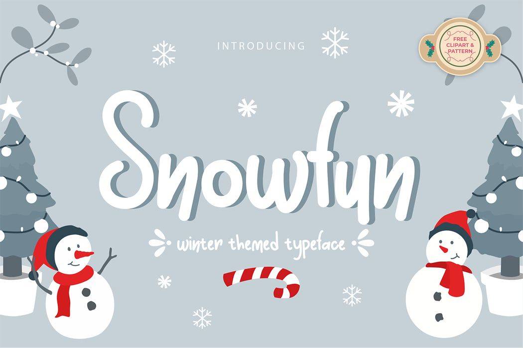 Snowfun Font sample