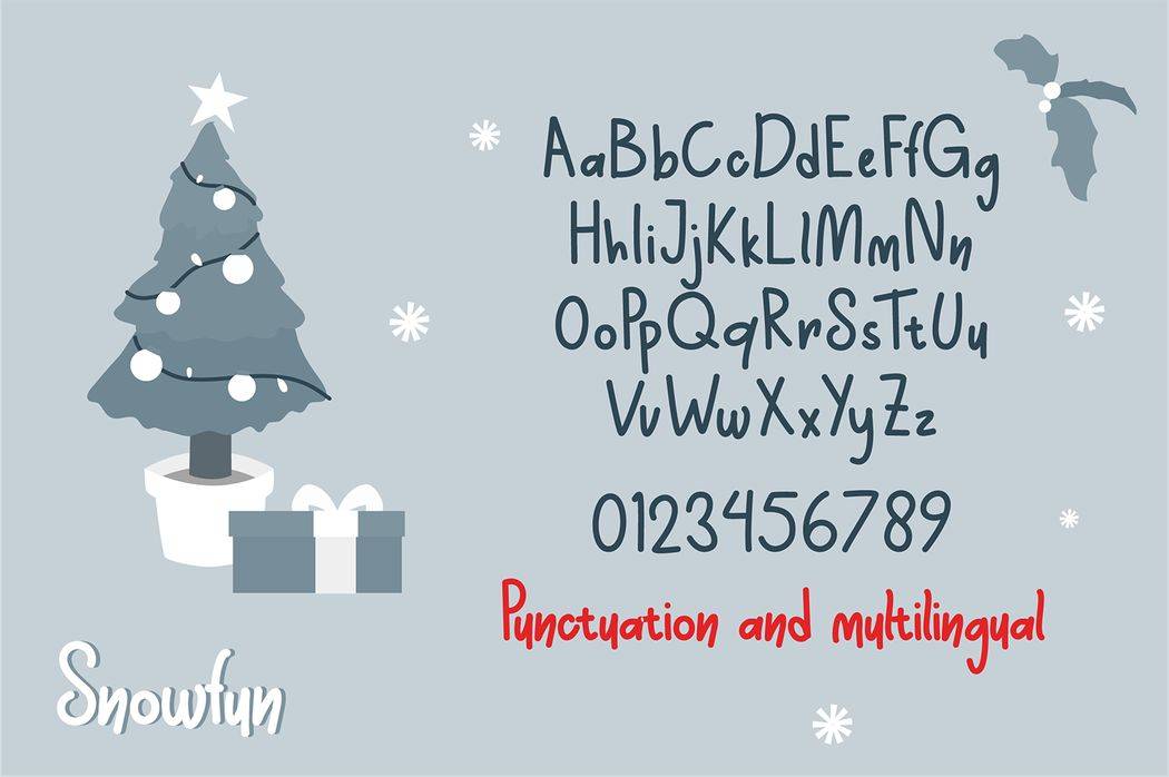 Snowfun Font sample