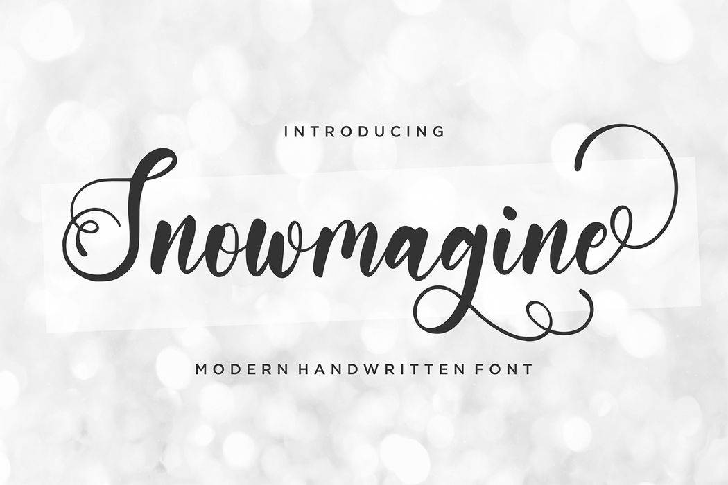 Snowmagine Font sample