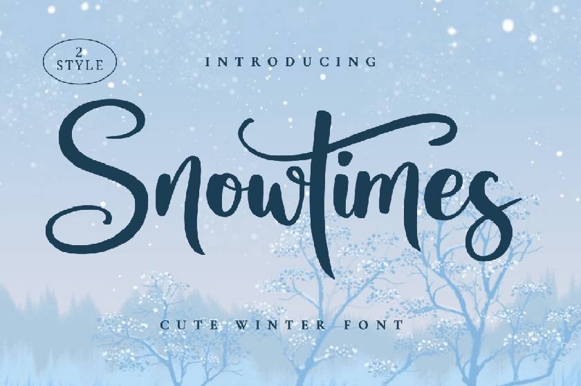 Snowtimes Font sample