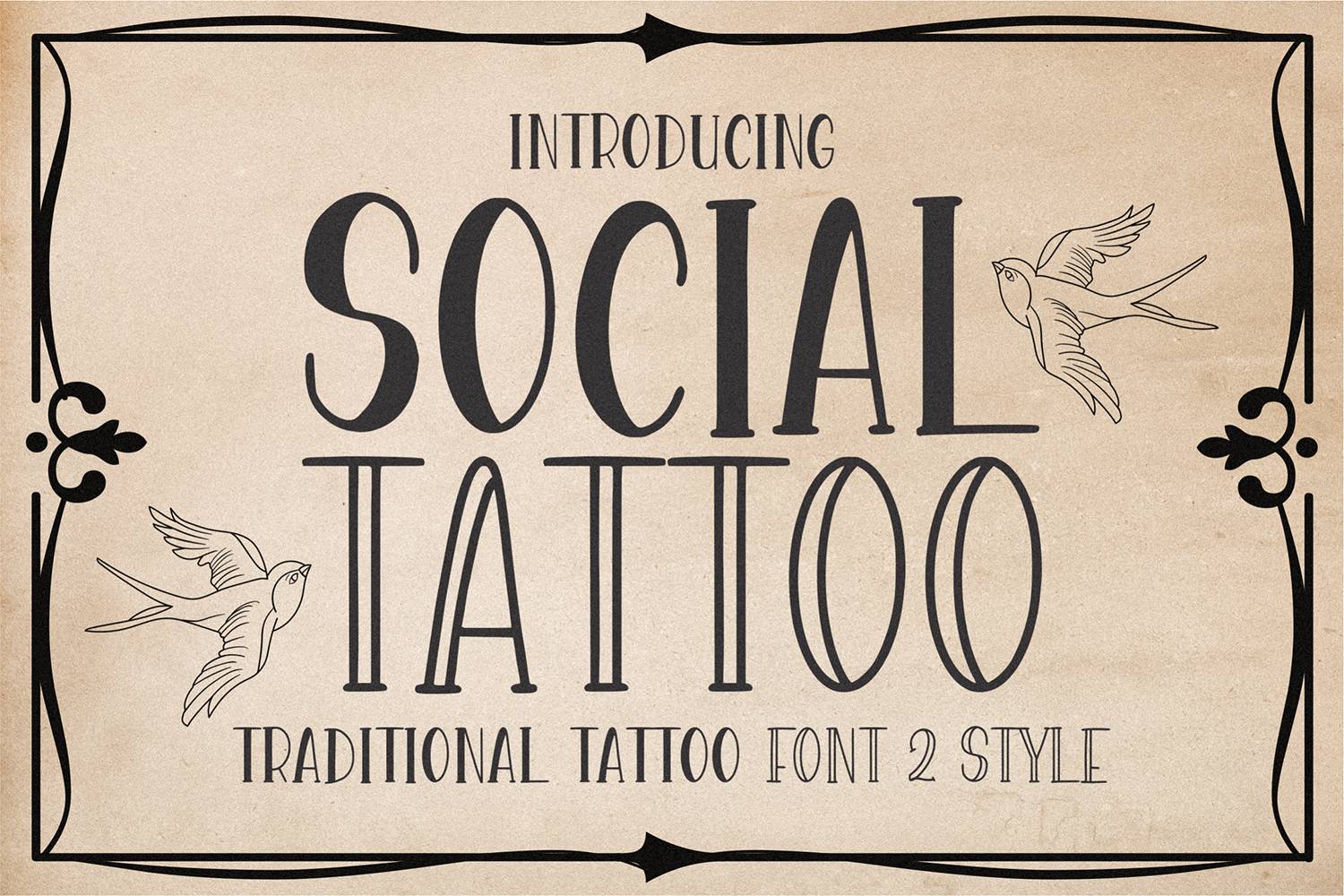 Social Tattoo Font sample