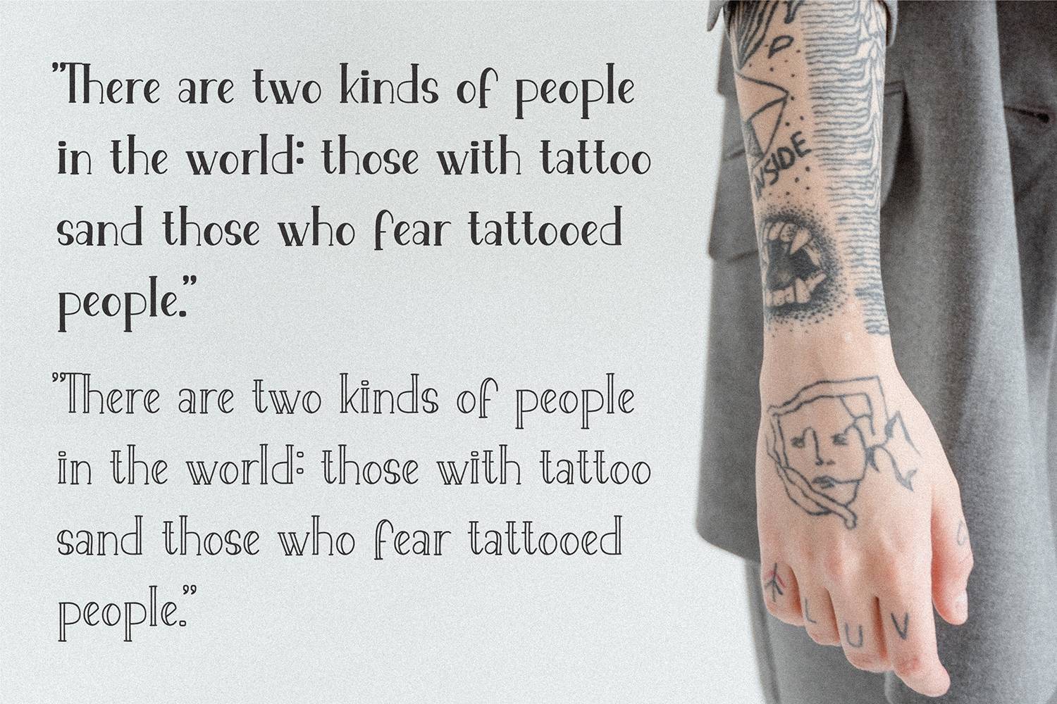 Social Tattoo Font sample