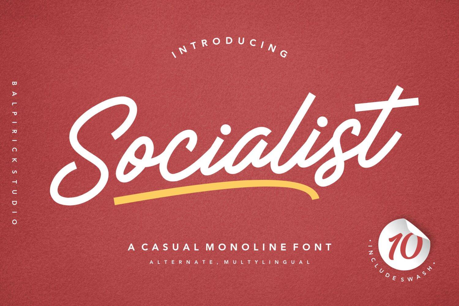 Socialist a Casual Monoline Font sample