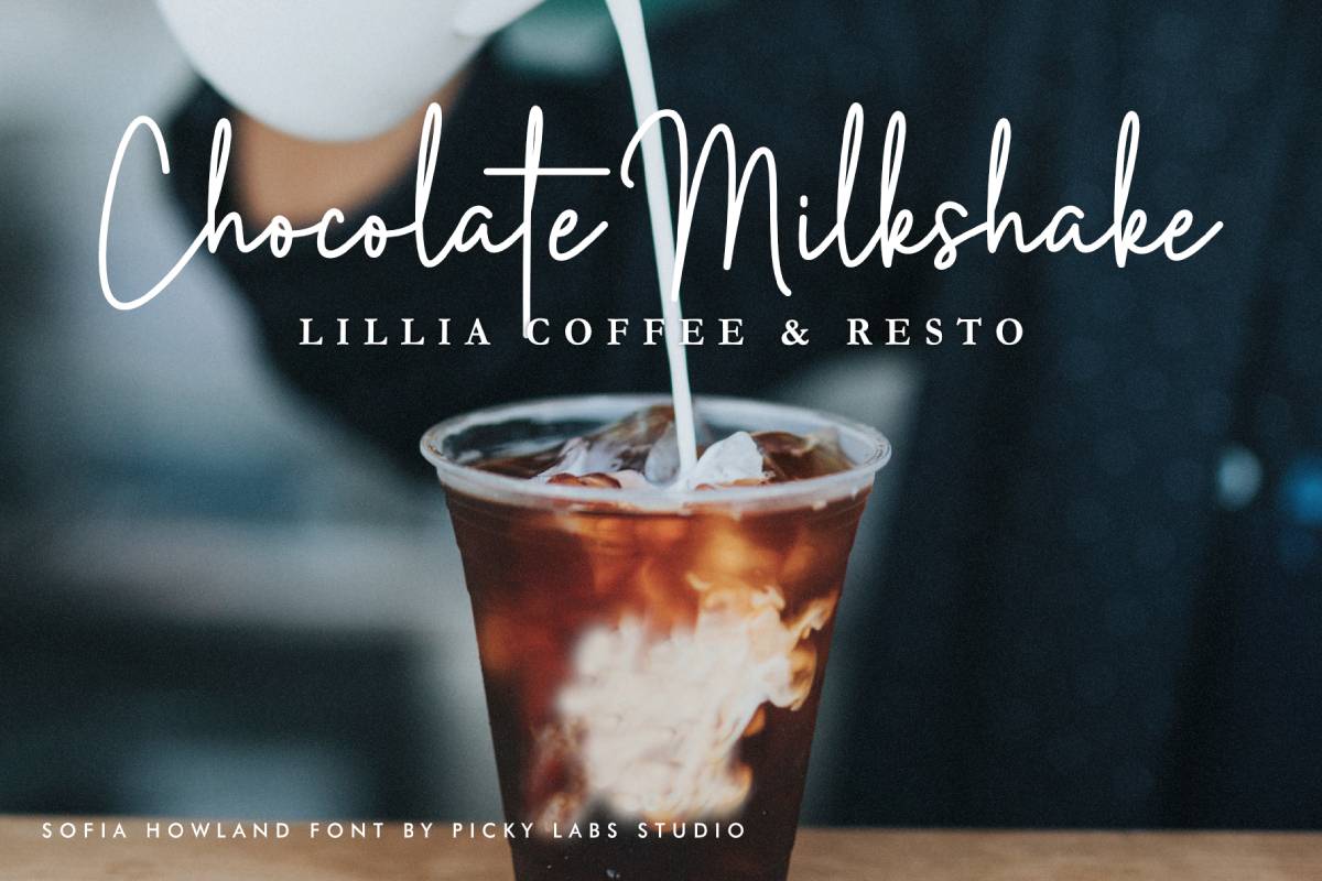 Sofia Howland Font sample