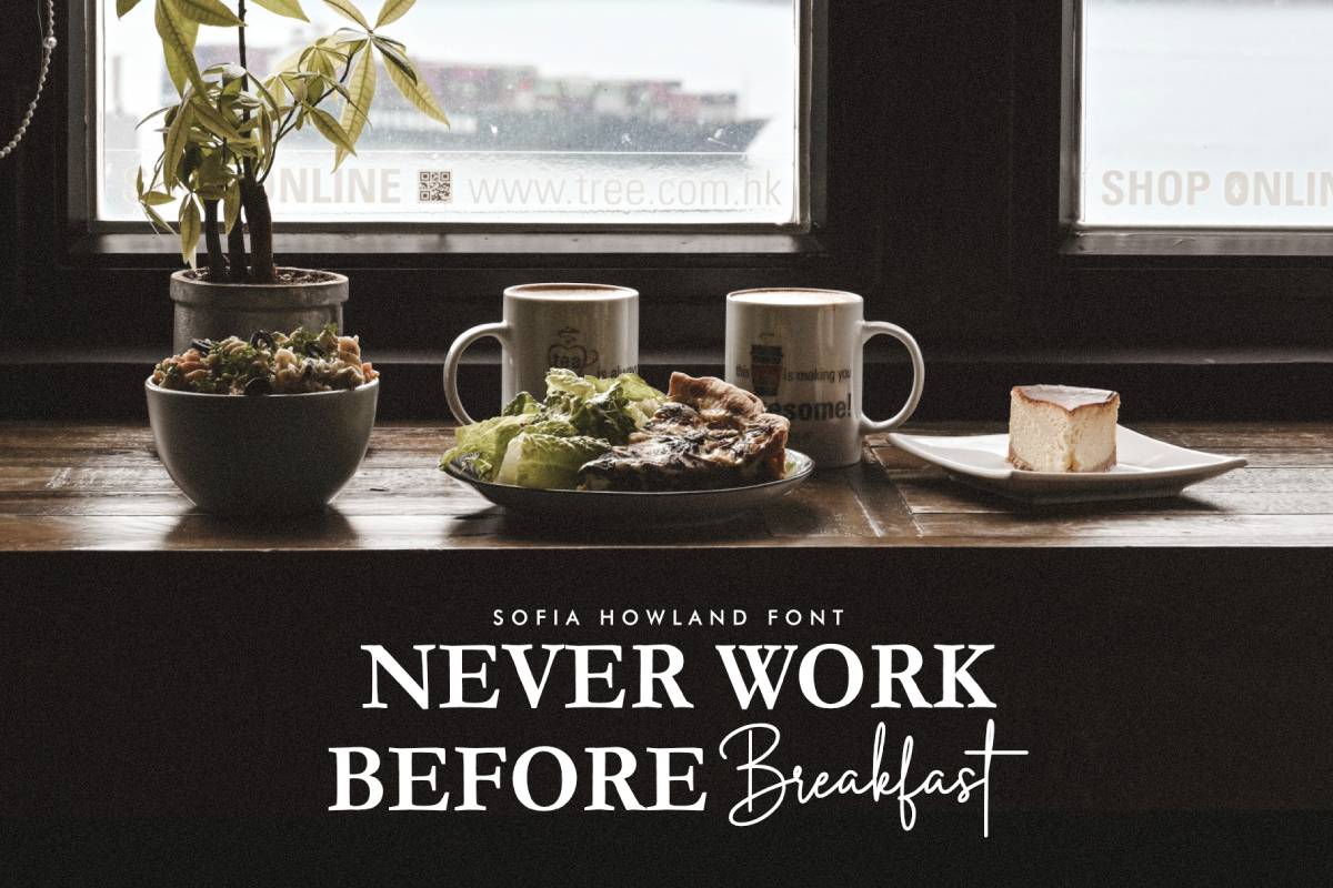 Sofia Howland Font sample