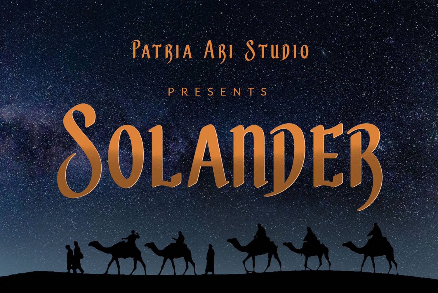Solander Font sample