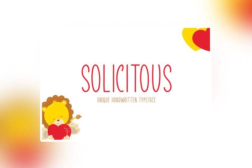Solicitous Font sample