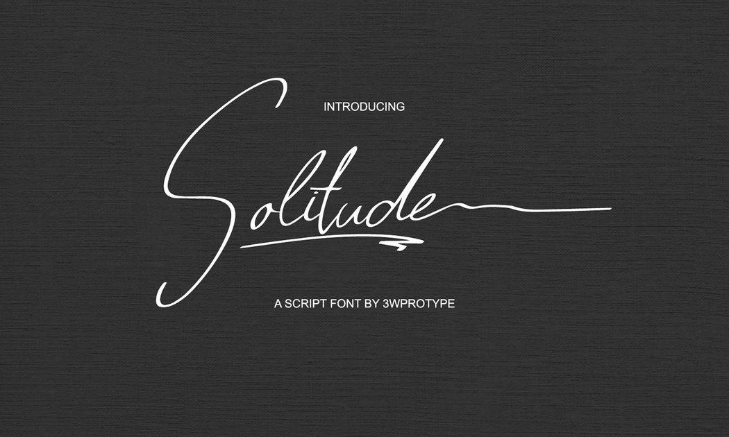 Solitude Font sample