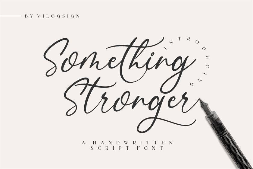 Something Stronger Font sample