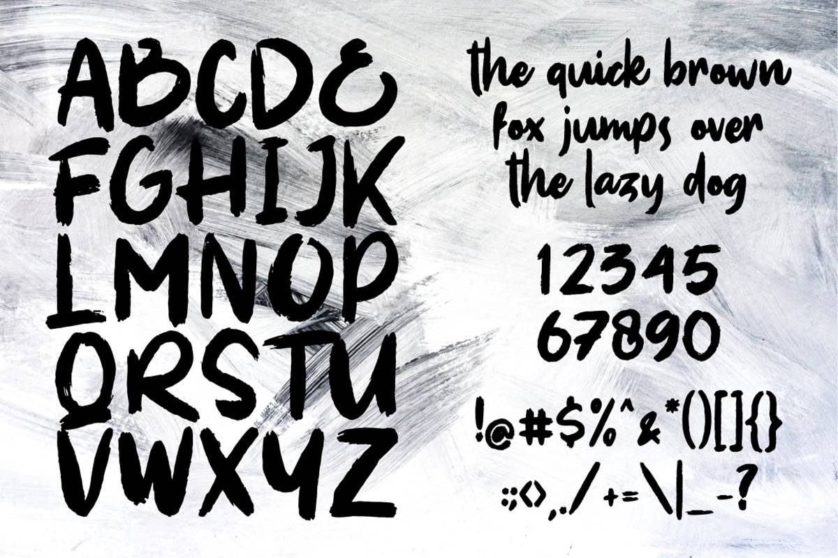 Soul Paint Font sample