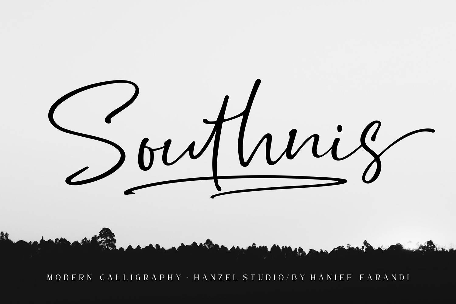 Southnis Script Font sample