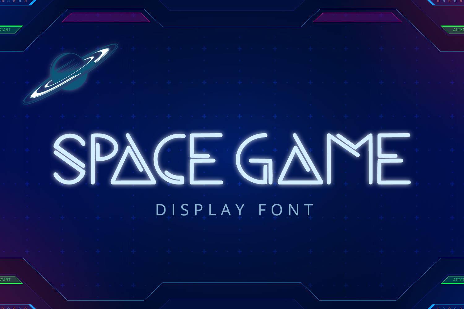 Space Game Font sample