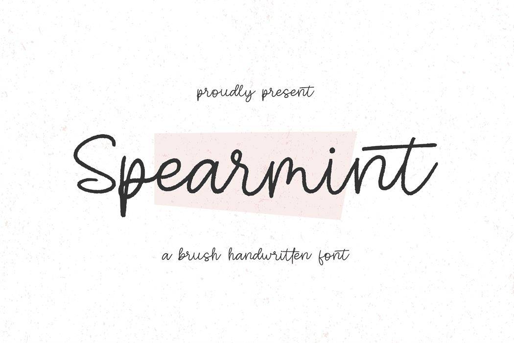 Spearmint Font sample