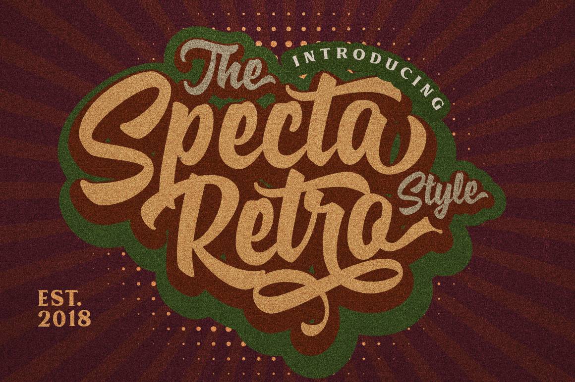 Specta Retro Style Font sample