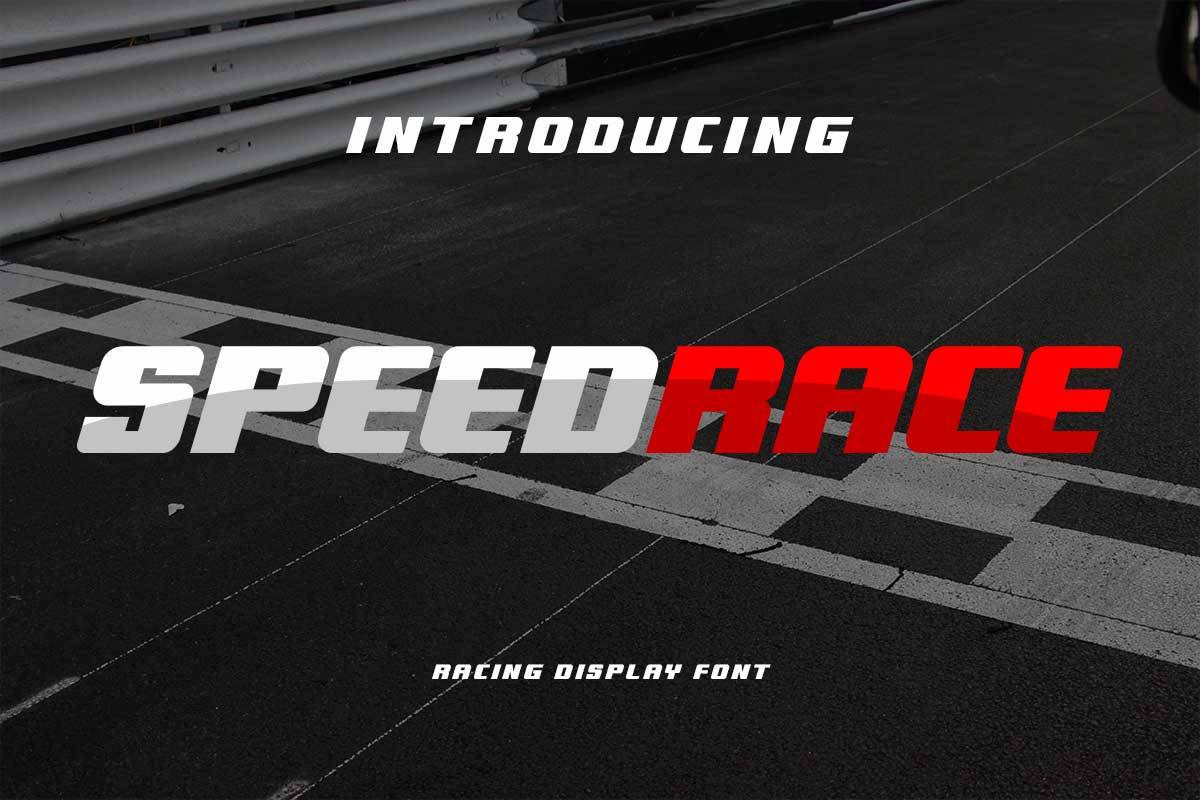 Speedrace Racing Font sample