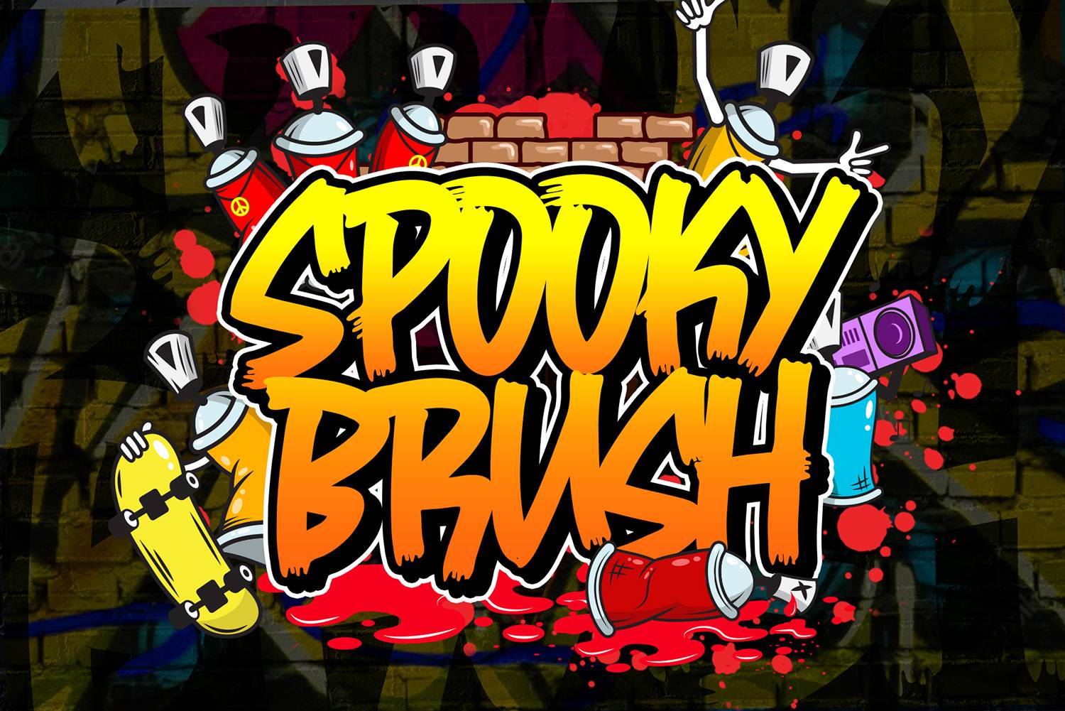 Spooky Brush Font sample