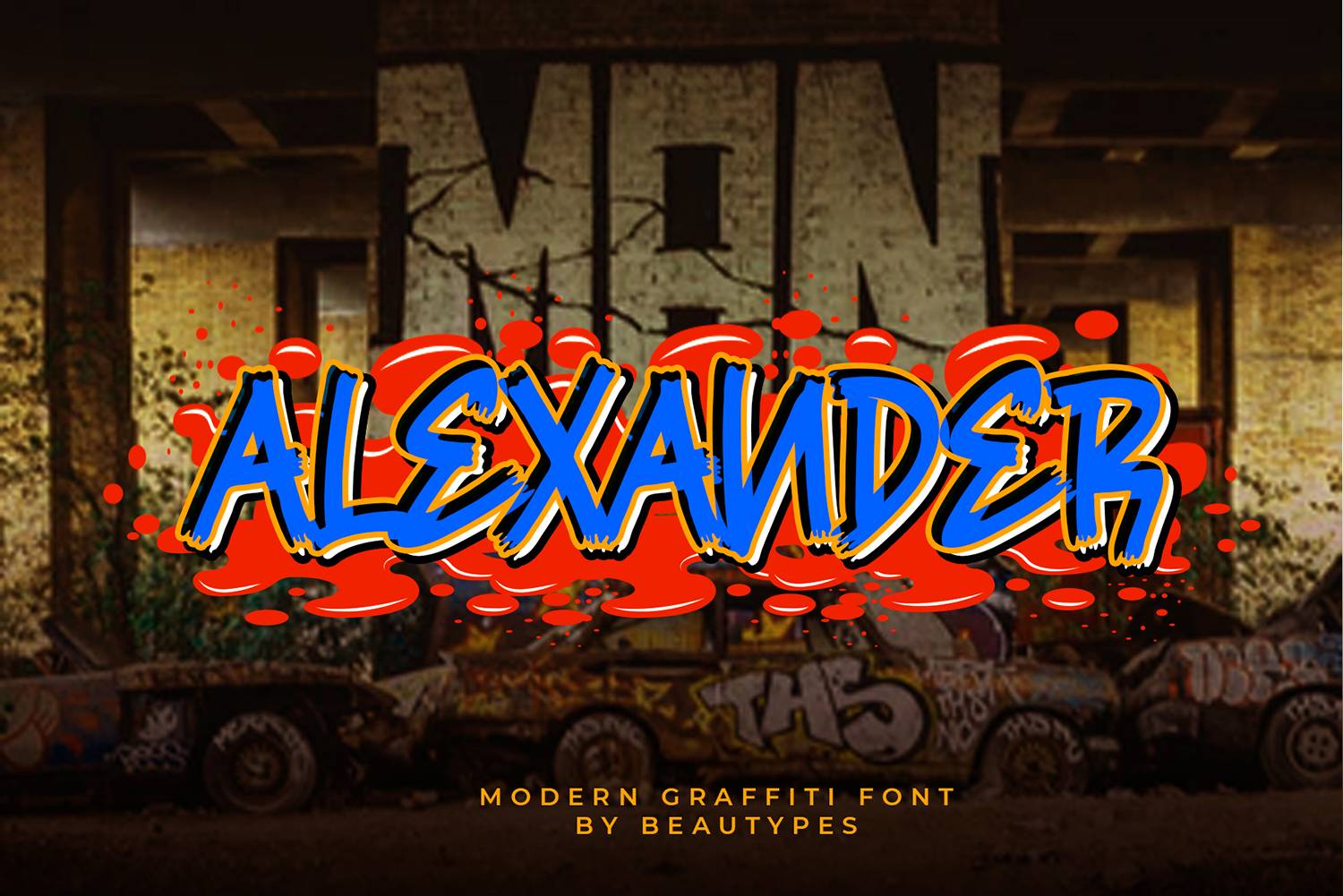Spooky Brush Font sample