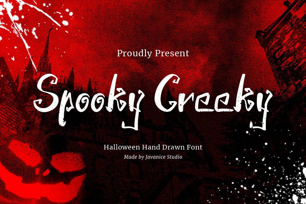 Spooky Creeky Font sample