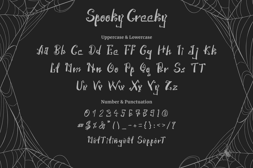 Spooky Creeky Font sample