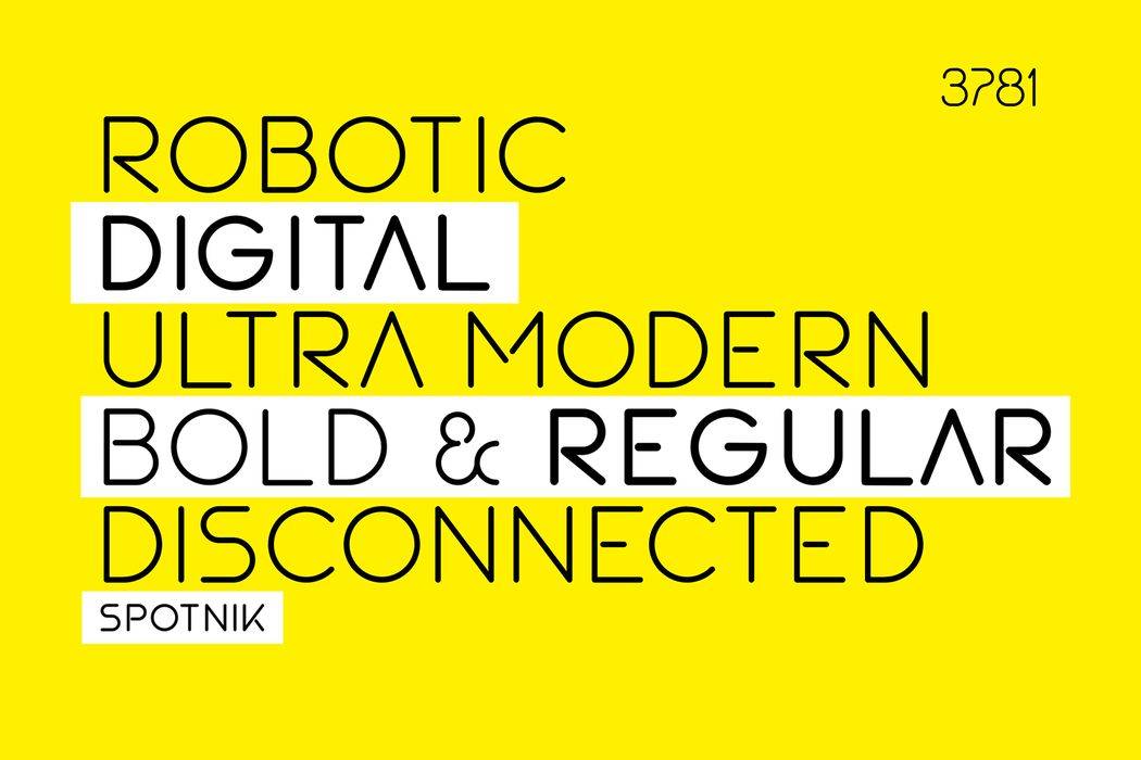 Spotnik Font sample