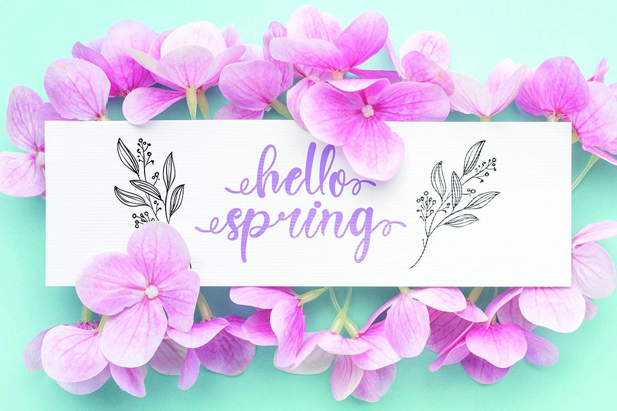 Spring Heart Font sample