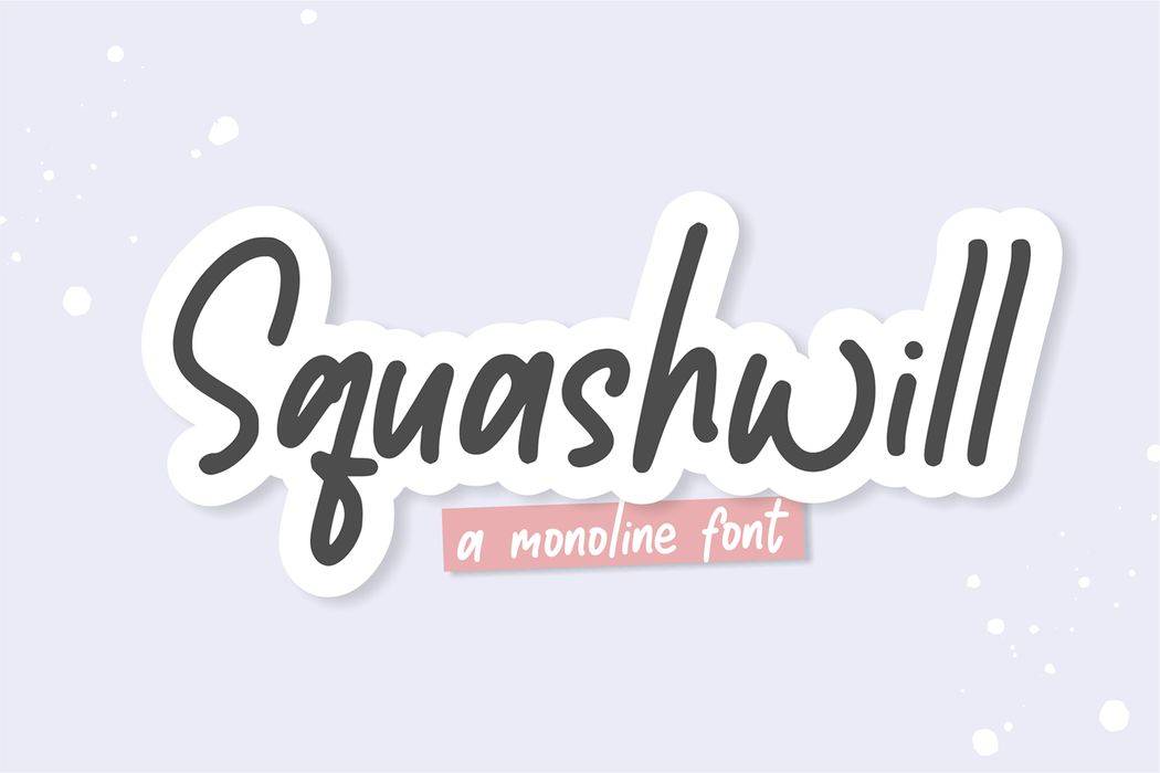 Squashwill Font sample