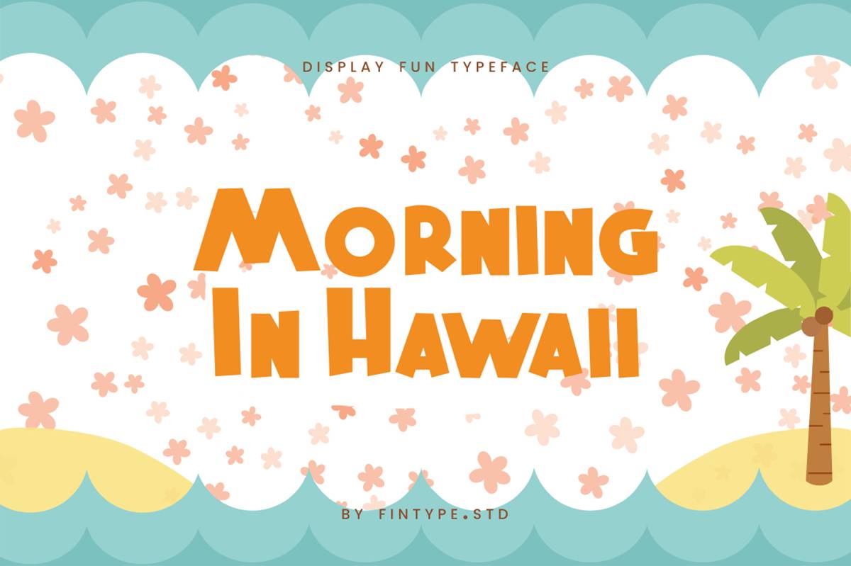 Squire Hawaii Font sample