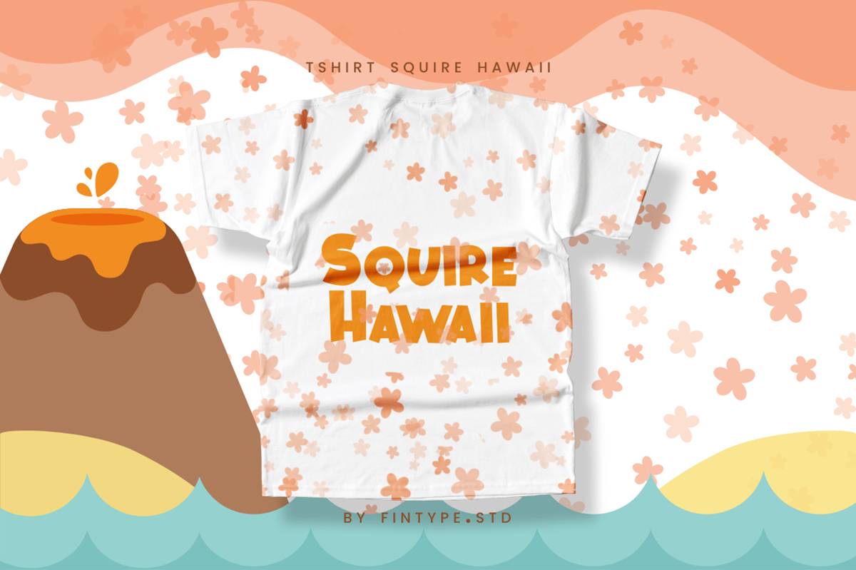 Squire Hawaii Font sample