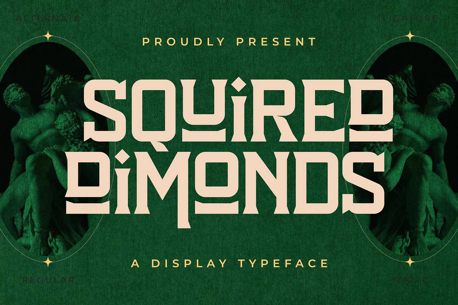 Squired Dimonds Font sample