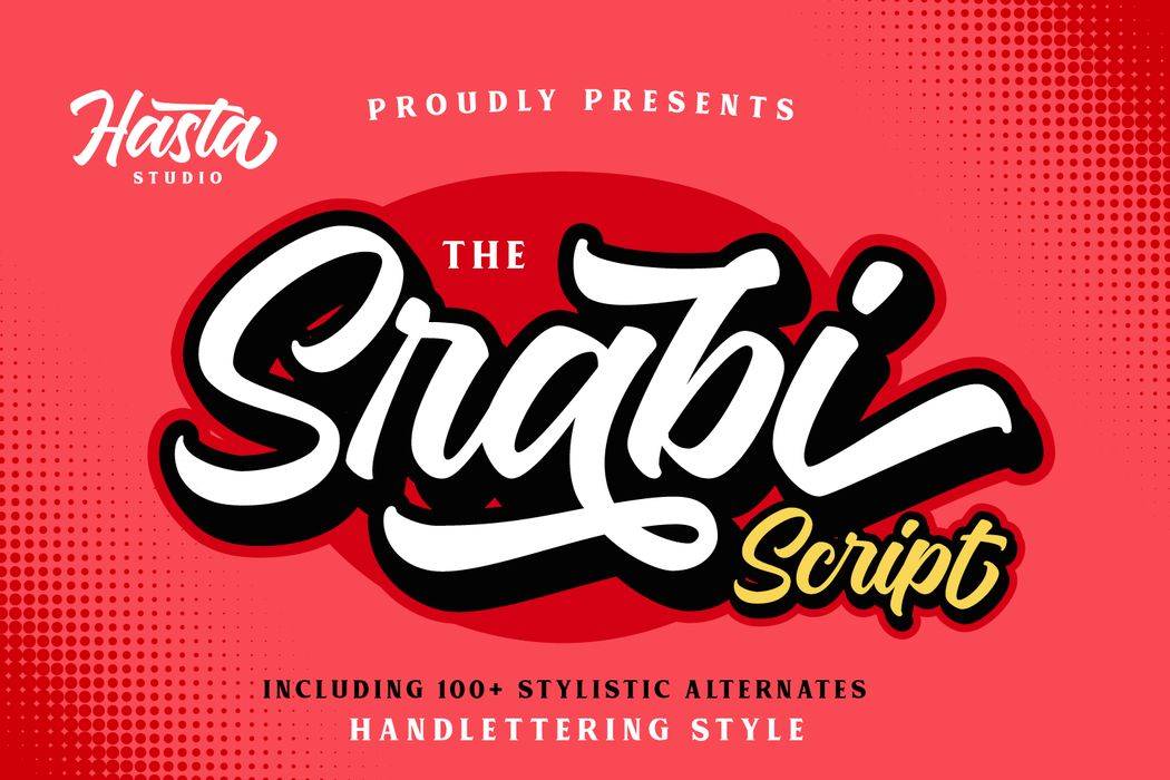 Srabi Script Font sample